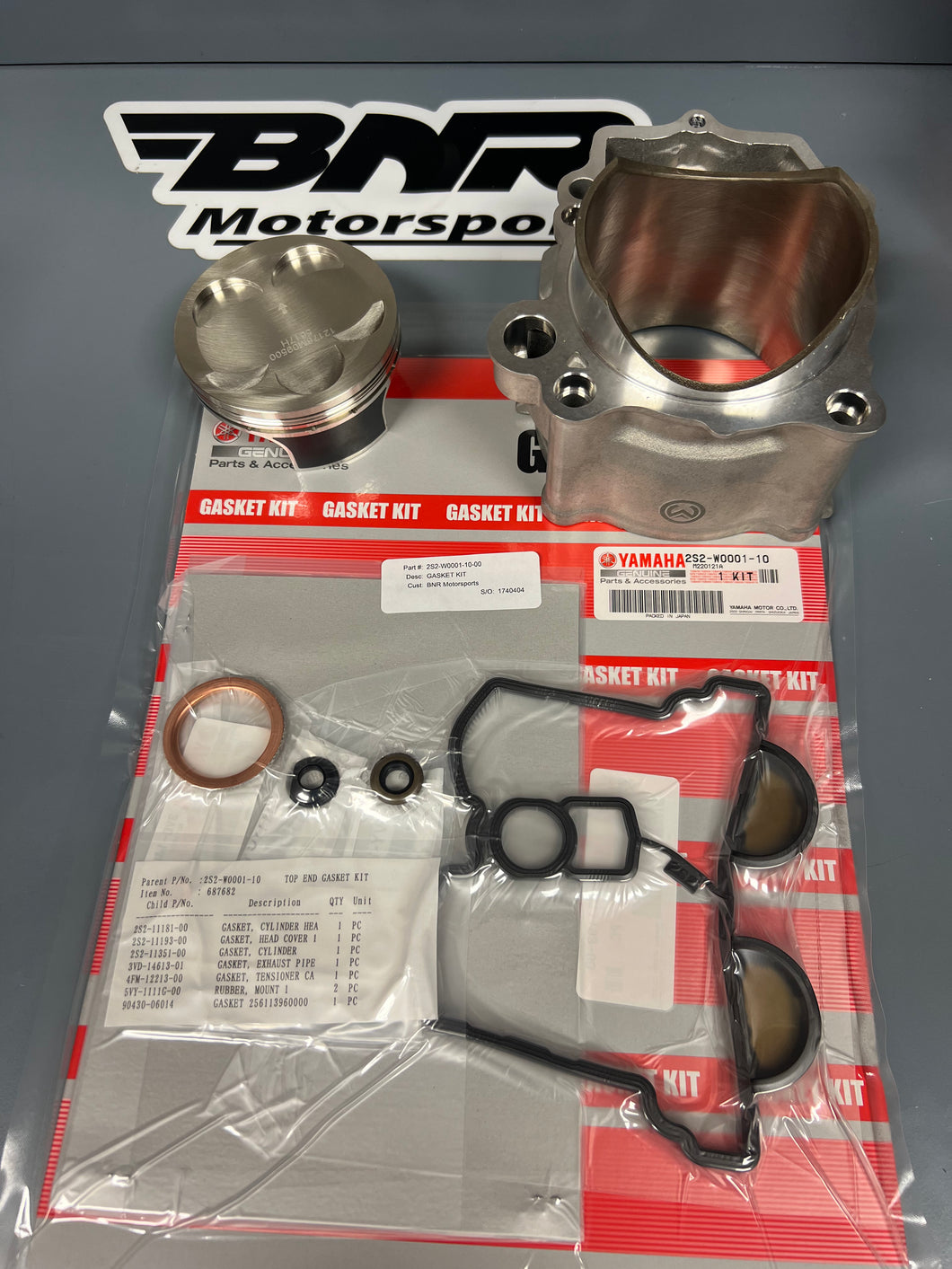 YFZ450 Top End Rebuild Kit - Stock Standard Bore - Includes Piston, Cylinder, Gaskets (Wiseco/Wossner Compatible)